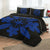 Hawaiian Royal Pattern Quilt Bed Set - Black And Blue - L1 Style - AH - Polynesian Pride