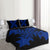 Hawaiian Royal Pattern Quilt Bed Set - Black And Blue - E2 Style - AH - Polynesian Pride