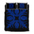 Hawaiian Royal Pattern Quilt Bed Set - Black And Blue - I1 Style - AH Blue - Polynesian Pride