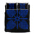 Hawaiian Royal Pattern Quilt Bed Set - Black And Blue - I3 Style - AH Blue - Polynesian Pride