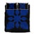 Hawaiian Royal Pattern Quilt Bed Set - Black And Blue - B1 Style - AH Blue - Polynesian Pride