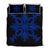 Hawaiian Royal Pattern Quilt Bed Set - Black And Blue - F2 Style - AH Blue - Polynesian Pride