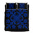 Hawaiian Royal Pattern Quilt Bed Set - Black And Blue - C2 Style - AH Blue - Polynesian Pride