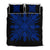 Hawaiian Royal Pattern Quilt Bed Set - Black And Blue - K2 Style - AH Blue - Polynesian Pride