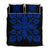 Hawaiian Royal Pattern Quilt Bed Set - Black And Blue - M2 Style - AH Blue - Polynesian Pride