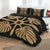 Hawaiian Royal Pattern Quilt Bed Set - Black And Gold - I3 Style - AH - Polynesian Pride