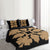 Hawaiian Royal Pattern Quilt Bed Set - Black And Gold - C1 Style - AH - Polynesian Pride