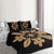 Hawaiian Royal Pattern Quilt Bed Set - Black And Gold - L1 Style - AH - Polynesian Pride