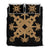 Hawaiian Royal Pattern Quilt Bed Set - Black And Gold - L2 Style - AH Gold - Polynesian Pride