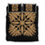 Hawaiian Royal Pattern Quilt Bed Set - Black And Gold - A3 Style Gold - Polynesian Pride