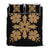 Hawaiian Royal Pattern Quilt Bed Set - Black And Gold - K1 Style - AH Gold - Polynesian Pride