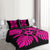 Hawaiian Royal Pattern Quilt Bed Set - Black And Pink - I3 Style - AH - Polynesian Pride