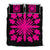 Hawaiian Royal Pattern Quilt Bed Set - Black And Pink - G2 Style - AH Art - Polynesian Pride