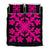 Hawaiian Royal Pattern Quilt Bed Set - Black And Pink - C2 Style - AH Art - Polynesian Pride