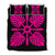 Hawaiian Royal Pattern Quilt Bed Set - Black And Pink - I3 Style - AH Art - Polynesian Pride