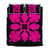 Hawaiian Royal Pattern Quilt Bed Set - Black And Pink - C1 Style - AH Art - Polynesian Pride