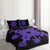 Hawaiian Royal Pattern Quilt Bed Set - Black And Purple - L2 Style - AH - Polynesian Pride