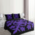 Hawaiian Royal Pattern Quilt Bed Set - Black And Purple - C2 Style - AH - Polynesian Pride