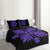 Hawaiian Royal Pattern Quilt Bed Set - Black And Purple - H2 Style - AH - Polynesian Pride