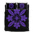 Hawaiian Royal Pattern Quilt Bed Set - Black And Purple - L1 Style - AH Art - Polynesian Pride