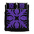 Hawaiian Royal Pattern Quilt Bed Set - Black And Purple - I1 Style - AH Art - Polynesian Pride