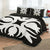 Hawaiian Royal Pattern Quilt Bed Set - Black And White - I1 Style - AH - Polynesian Pride