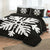 Hawaiian Royal Pattern Quilt Bed Set - Black And White - H2 Style - AH - Polynesian Pride