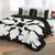 Hawaiian Royal Pattern Quilt Bed Set - Black And White - C1 Style - AH - Polynesian Pride