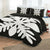 Hawaiian Royal Pattern Quilt Bed Set - Black And White - D1 Style - AH - Polynesian Pride