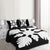 Hawaiian Royal Pattern Quilt Bed Set - Black And White - B1 Style - AH - Polynesian Pride