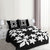 Hawaiian Royal Pattern Quilt Bed Set - Black And White - L3 Style - AH - Polynesian Pride