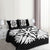 Hawaiian Royal Pattern Quilt Bed Set - Black And White - A3 Style - Polynesian Pride