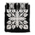 Hawaiian Royal Pattern Quilt Bed Set - Black And White - M2 Style - AH White - Polynesian Pride