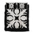 Hawaiian Royal Pattern Quilt Bed Set - Black And White - I1 Style - AH White - Polynesian Pride