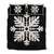 Hawaiian Royal Pattern Quilt Bed Set - Black And White - H2 Style - AH White - Polynesian Pride