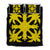 Hawaiian Royal Pattern Quilt Bed Set - Black And Yellow - H1 Style - AH Yellow - Polynesian Pride