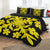 Hawaiian Royal Pattern Quilt Bed Set - Black And Yellow - C2 Style - AH - Polynesian Pride