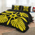 Hawaiian Royal Pattern Quilt Bed Set - Black And Yellow - I3 Style - AH - Polynesian Pride