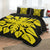 Hawaiian Royal Pattern Quilt Bed Set - Black And Yellow - M2 Style - AH - Polynesian Pride