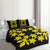 Hawaiian Royal Pattern Quilt Bed Set - Black And Yellow - L3 Style - AH - Polynesian Pride