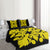 Hawaiian Royal Pattern Quilt Bed Set - Black And Yellow - I2 Style - AH - Polynesian Pride