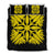 Hawaiian Royal Pattern Quilt Bed Set - Black And Yellow - A3 Style Yellow - Polynesian Pride