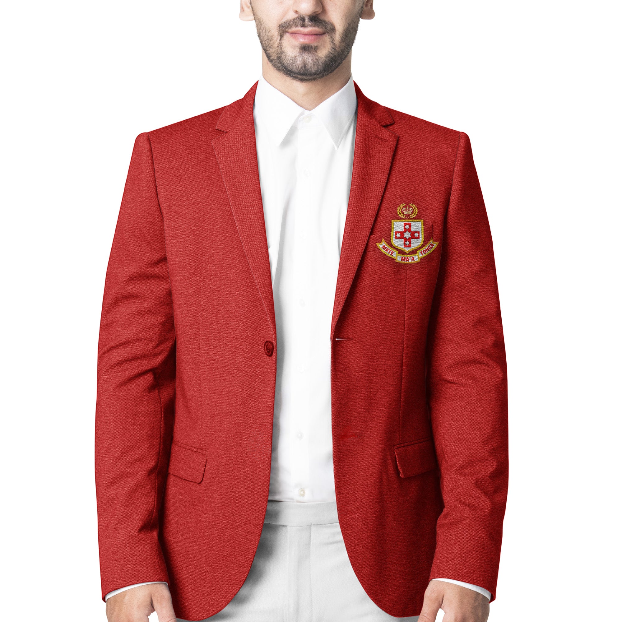 Tonga Kolisi Tonga College Blazer Original Style - Red LT8 Unisex Red - Polynesian Pride