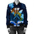 Kanaka Hammerhead Sharks Polynesian Hibiscus Bomber Jacket - Bloom - AH - Polynesian Pride