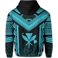 Hawaii Kanaka Polynesian Hoodie Active Blue - Polynesian Pride