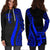 Fiji Women's Hoodie Dress - Blue Polynesian Tentacle Tribal Pattern - Polynesian Pride