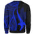 Papua New Guinea Sweatshirt - Blue Polynesian Tentacle Tribal Pattern - Polynesian Pride