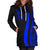 New Caledonia Women's Hoodie Dress - Blue Polynesian Tentacle Tribal Pattern - Polynesian Pride