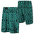 Hawaii Polynesian Lauhala Mix Board Shorts Turquoise Men Turquoise - Polynesian Pride