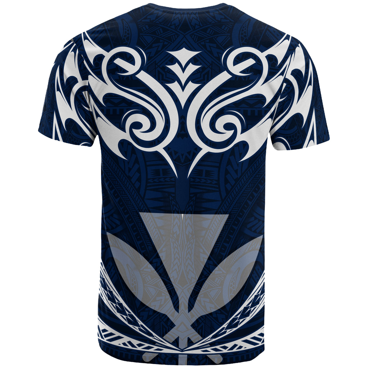 Hawaii Kanaka Polynesian Football Jersey T Shirt Blue Bernice Style - Polynesian Pride